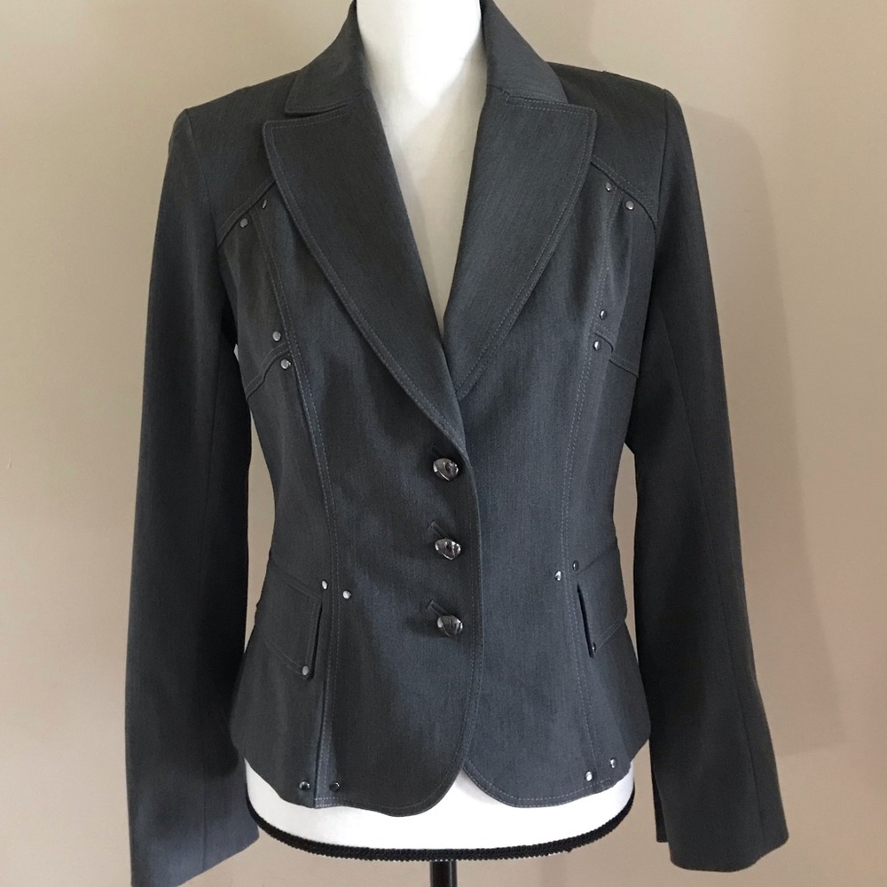 Caché Contour Collection Gray Blazer